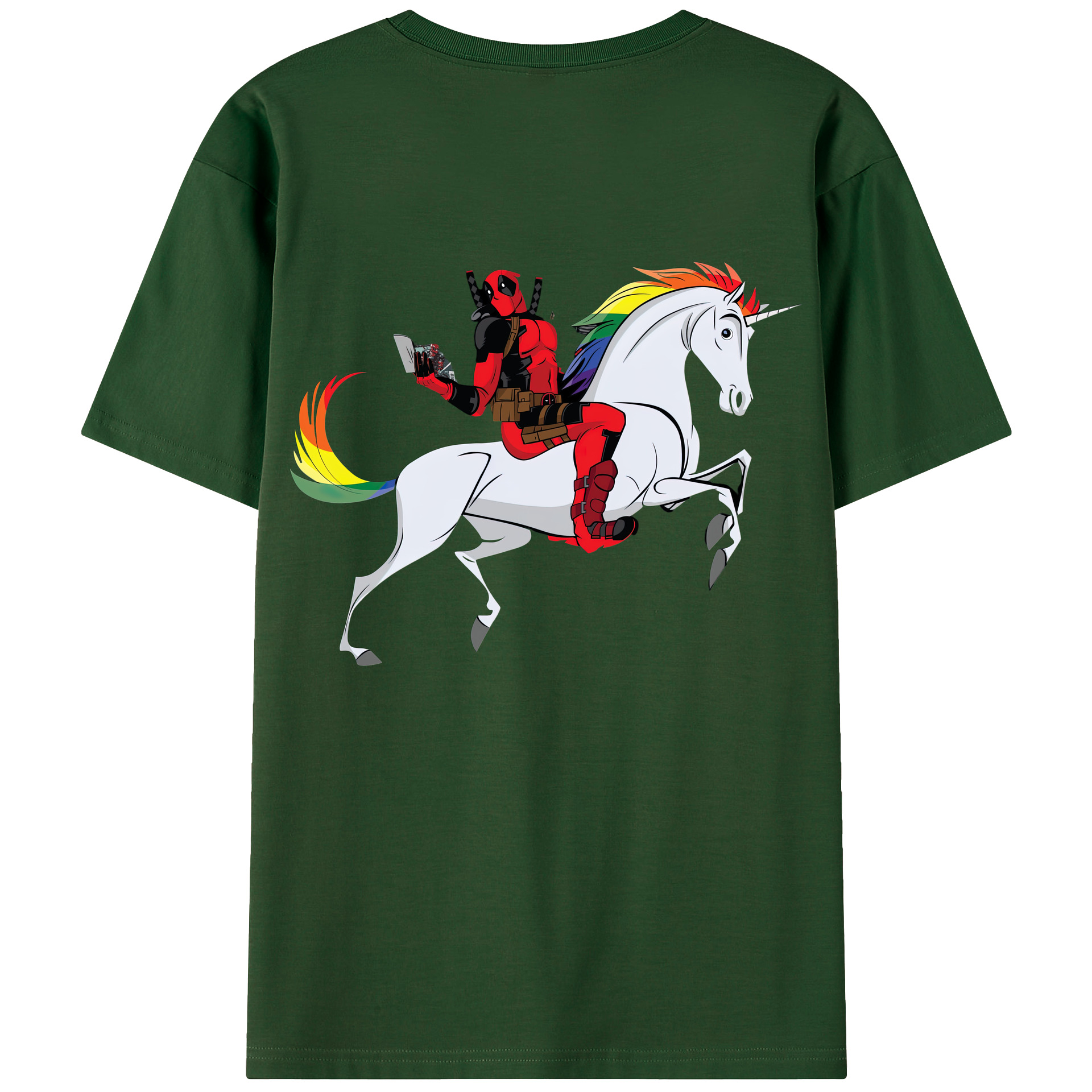 （画像用） Deadpool デッドプール 綿100％半袖Tシャツ（背面プリント）